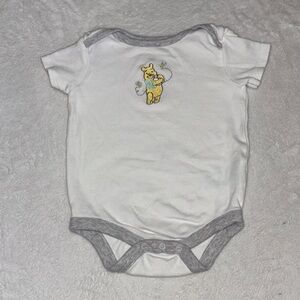 Disney White and Gray Kids One Piece bodysuit 3-6 months gender neutral